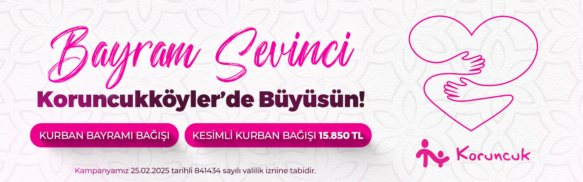 Bayram Sevinci Koruncukköyler'de Büyüsün! Kurban Bayramı Bağışı