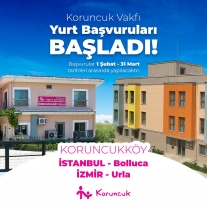 Koruncuk Vakfı Ortaokul ve Lise Kız Öğrenci Yurtları Başvuruları Başladı