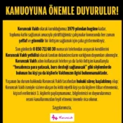 KAMUOYUNA ÖNEMLE DUYURULUR