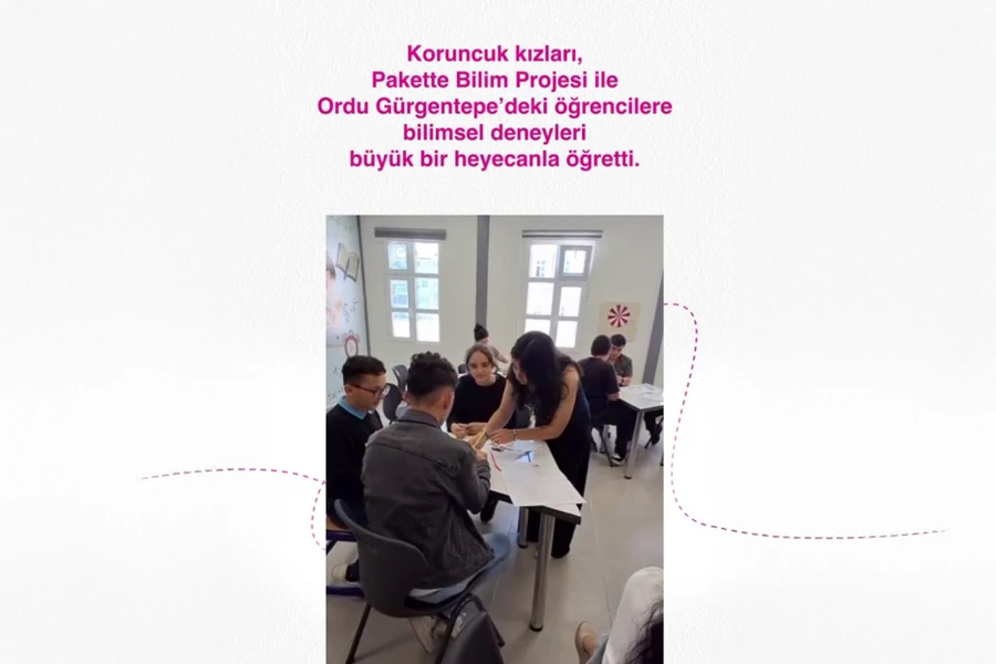 Koruncuk kızları, Pakettle Bilim Projesi